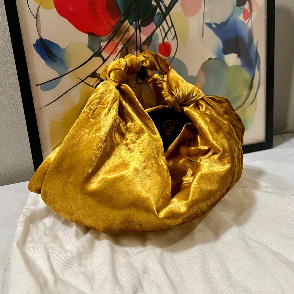 The Row Ascot bag - marigold velvet